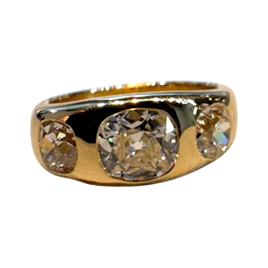 2.82ct Diamond Gypsy Ring in 18k Yellow Gold