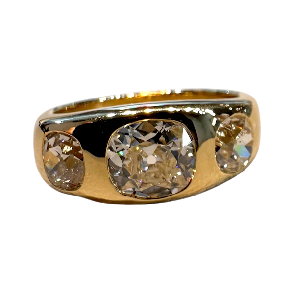 2.82ct Diamond Gypsy Ring in 18k Yellow Gold - image 1