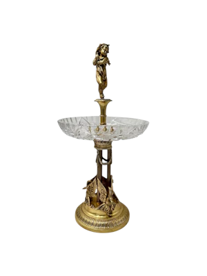 Russian silver and cut glass centrepiece, Moscow, c.1910 by Forth Artel.