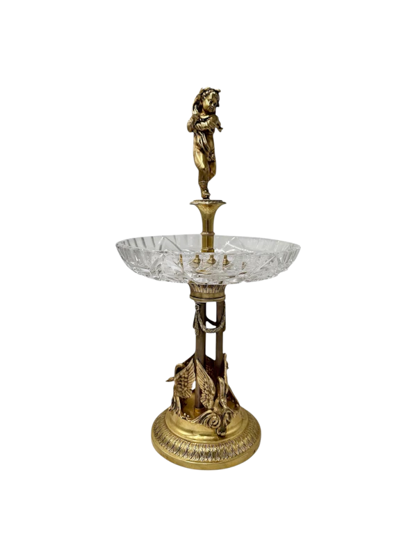 Russian silver and cut glass centrepiece, Moscow, c.1910 by Forth Artel. - image 1
