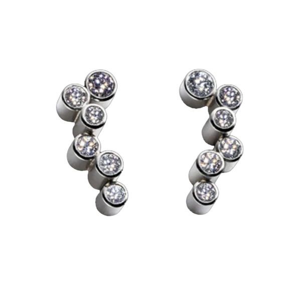 Georg Jensen Cascade diamond earrings 18ct white gold 0.74ct Mark Constable Unit 301 - image 1