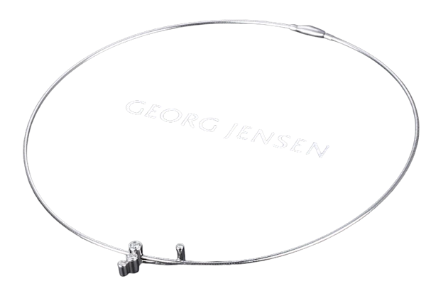 Georg Jensen Cascade Necklace  1504D 18ct white gold 4 diamonds 0.40 ct Mark Constable Unit 301 - image 1