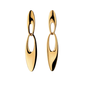 Georg Jensen 18ct yellow gold Zephyr earrings  . Mark Constable Unit 301