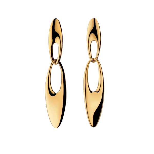 Georg Jensen 18ct yellow gold Zephyr earrings  . Mark Constable Unit 301 - image 1
