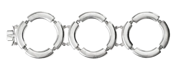 Georg Jensen bracelet 217 designer Astrid Fog. Sterling silver. Made in Denmark circa 1960-70s. Mark Constable Unit 301 - image 1