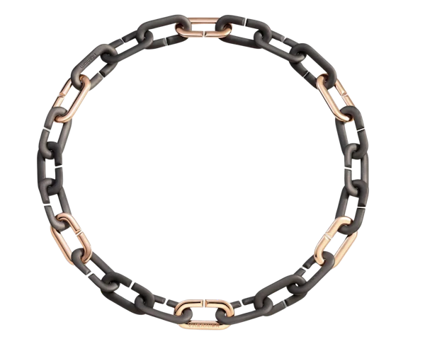 Vhernier 18k Rose Gold & Titanium Chain - image 1