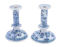 A PAIR OF CHINESE BLUE AND WHITE MINIATURE CANDLESTICKS - image 1