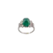 Platinum Sugarloaf Emerald and Diamond Cocktail Ring Spectrum Antiques - image 1