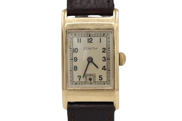 Zenith Vintage Tank Style 9ct Gold - image 1