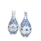 Pair of Kangxi(1662-1722) blue and white pear shape blue and white vases - image 1