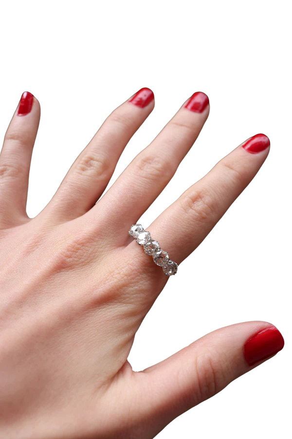 Lovely Art Deco Diamond Platinum Ring at Deco&Vintage Ltd - image 1