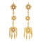 Antique Victorian 18ct Gold Etruscan Revival Pearl Earrings, c.1880s - image 1