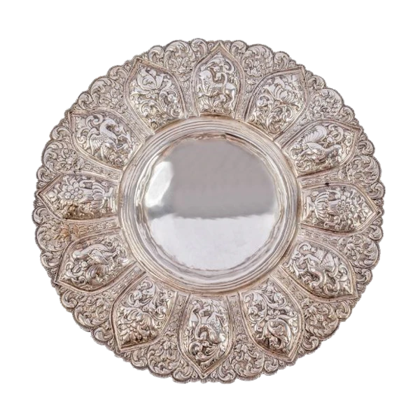 Silver repoussé bowl (taza), Ottoman Balkans, probably Bosnia or Serbia, 18th century - image 1