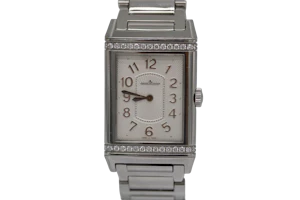 Jaeger‑LeCoultre Grande Reverso Lady Ultra Thin – Steel & Diamonds – 24 x 40mm – Full Set – 2015