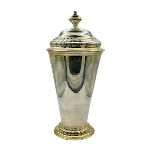 Latvian 18th century silver gilt cup and cover, c.1740 by Georgs Fridrihs Gronavs, c.1740.