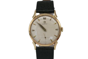 Omega Queens 14ct Gold Cal 410. 1952 Serviced and New Stra