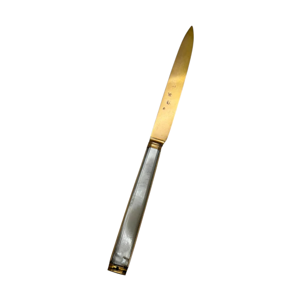 18th century french gold and mother of pearl letter opener, c.1790. - image 1