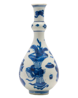 A CHINESE KANGXI BLUE AND WHITE MINIATURE VASE