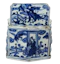 A RARE CHINESE WANLI (1573-1620) PERIOD BLUE AND WHITE BRUSH POT STAND - image 1