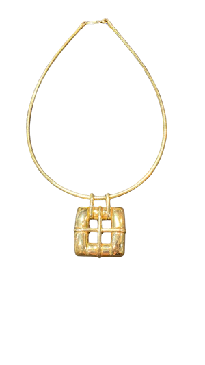 Tiffany "Window"18k gold pendant & neck ring