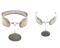 Rare Vivianna Torun Bülow-Hübe Hammered Silver Neck Collar with Beach Stone Pendant, Biot, France, circa 1958–1965. Mark Constable Unit 301 - image 1
