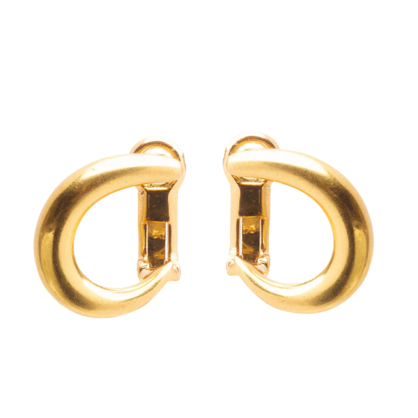 Boucheron Vintage 18ct Gold Clip On Earrings - image 1