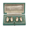 Antique 15ct Gold and Turquoise Chain Link Cufflinks c.1900- Spectrum Antiques - image 1