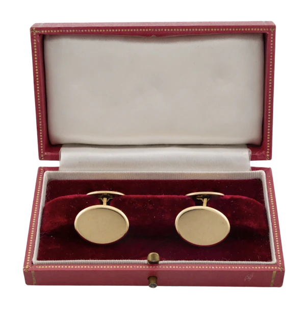 18ct Gold Cufflinks - Spectrum Antiques - image 1