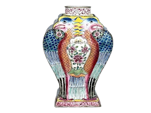 A RARE CHINESE FAMILLE ROSE CANTON ENAMEL TEA CADDY