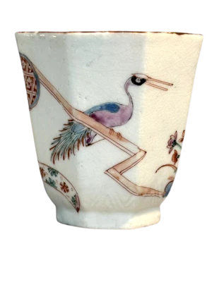 A RARE CHINESE DUTCH-DECORATED DEHUA OCTAGONAL BEAKER