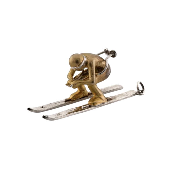 Skier Pendant- Spectrum Antiques - image 1