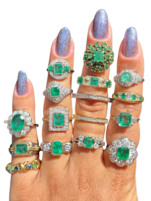Emerald Rings - Spectrum Antiques