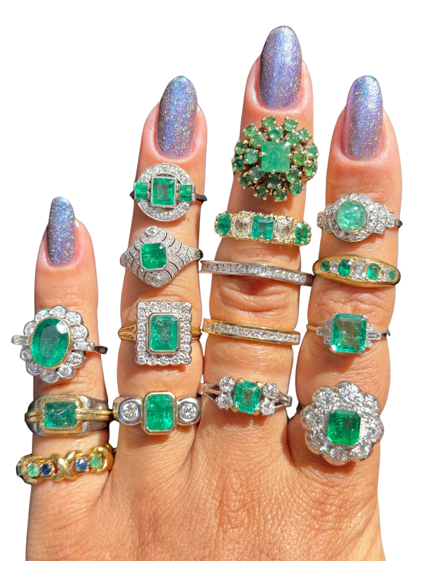 Emerald Rings - Spectrum Antiques - image 1