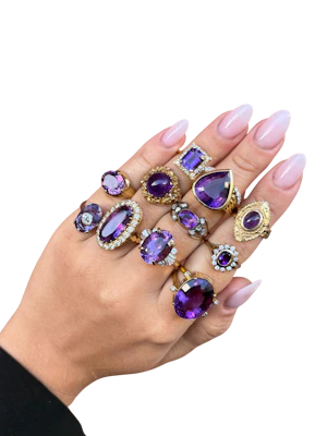 Amethyst Rings - Spectrum Antiques