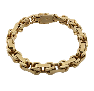 18ct Asprey Byzantine Link Bracelet-Spectrum Antiques