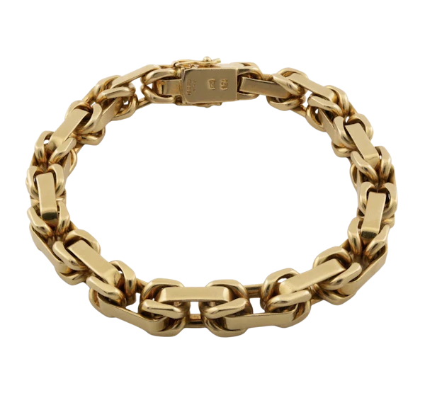 18ct Asprey Byzantine Link Bracelet-Spectrum Antiques - image 1