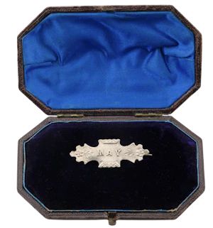 Antique Silver 'May' Name Brooch c.1890-Spectrum Antiques