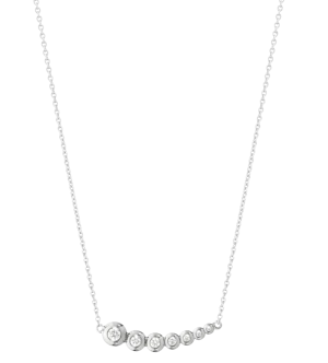 Georg Jensen Aurora 18ct White Gold 0.13ct Diamond Necklace pendant. Mark Constable Unit 301