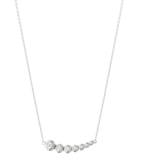 Georg Jensen Aurora 18ct White Gold 0.13ct Diamond Necklace pendant. Mark Constable Unit 301 - image 1