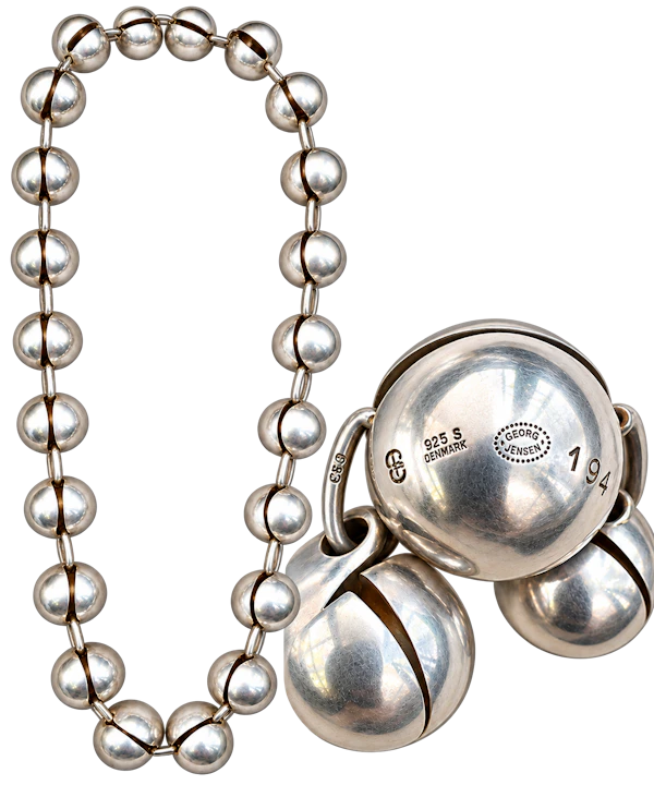 Rare Bent Gabrielsen for Georg Jensen Sterling Silver Necklace No. 194, c.1970 Mark Constable Unit 301 - image 1