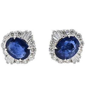 Sapphire & Diamond Earrings