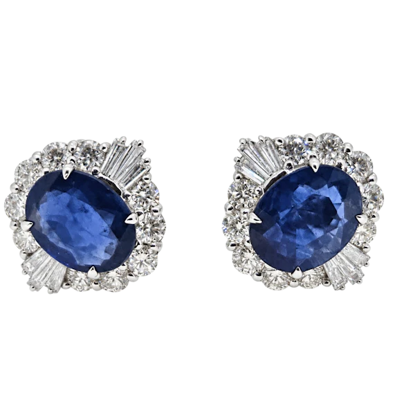 Sapphire & Diamond Earrings - image 1