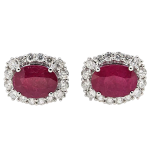 Ruby & Diamond earrings