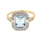 Aquamarine and Diamond ring - image 1