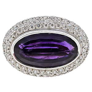 Amethyst & Diamond ring
