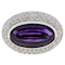 Amethyst & Diamond ring - image 1