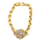18ct Yellow Gold Pink & Yellow Diamond Floral Bracelet. - image 1