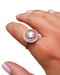 Lovely Diamond And Ruby 18ct White Gold Ring at Deco&Vintage Ltd - image 1