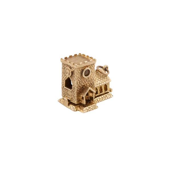 Vintage 9ct Gold Opening Church Wedding Charm Spectrum Antiques - image 1