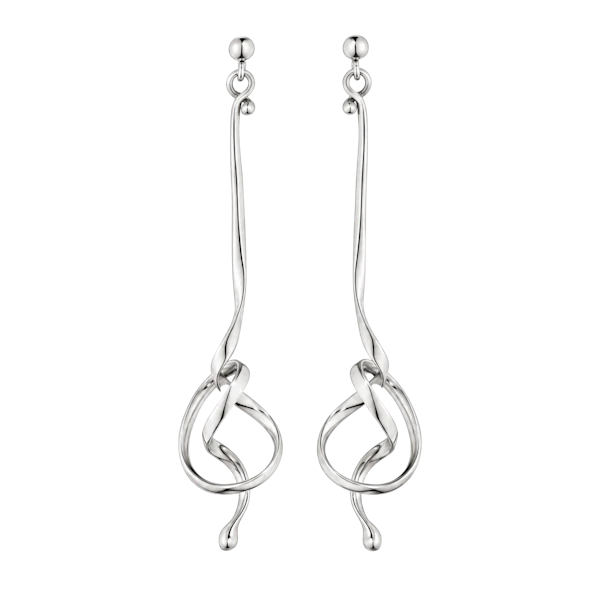 Georg Jensen Vivianna Torun Sterling Silver Drop Earrings Mark Constable Unit 301 - image 1